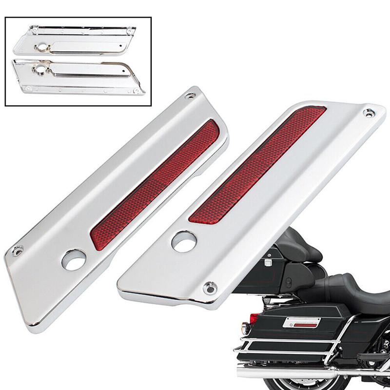 1 Pair Motorcycle Hard Saddlebag Latch Cover For Harley Touring Road King Street Glide Electra Glide Ultra-Classic FLT 1993-2013