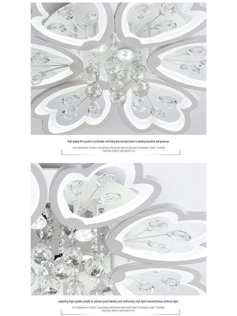 2025 Modern Crystal Flower Ceiling Light Fixture for Living Room, Wall, Restaurant, Study