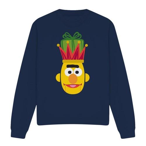 Sesame Street Unisex Adult Bert Nutcracker Christmas Sweatshirt