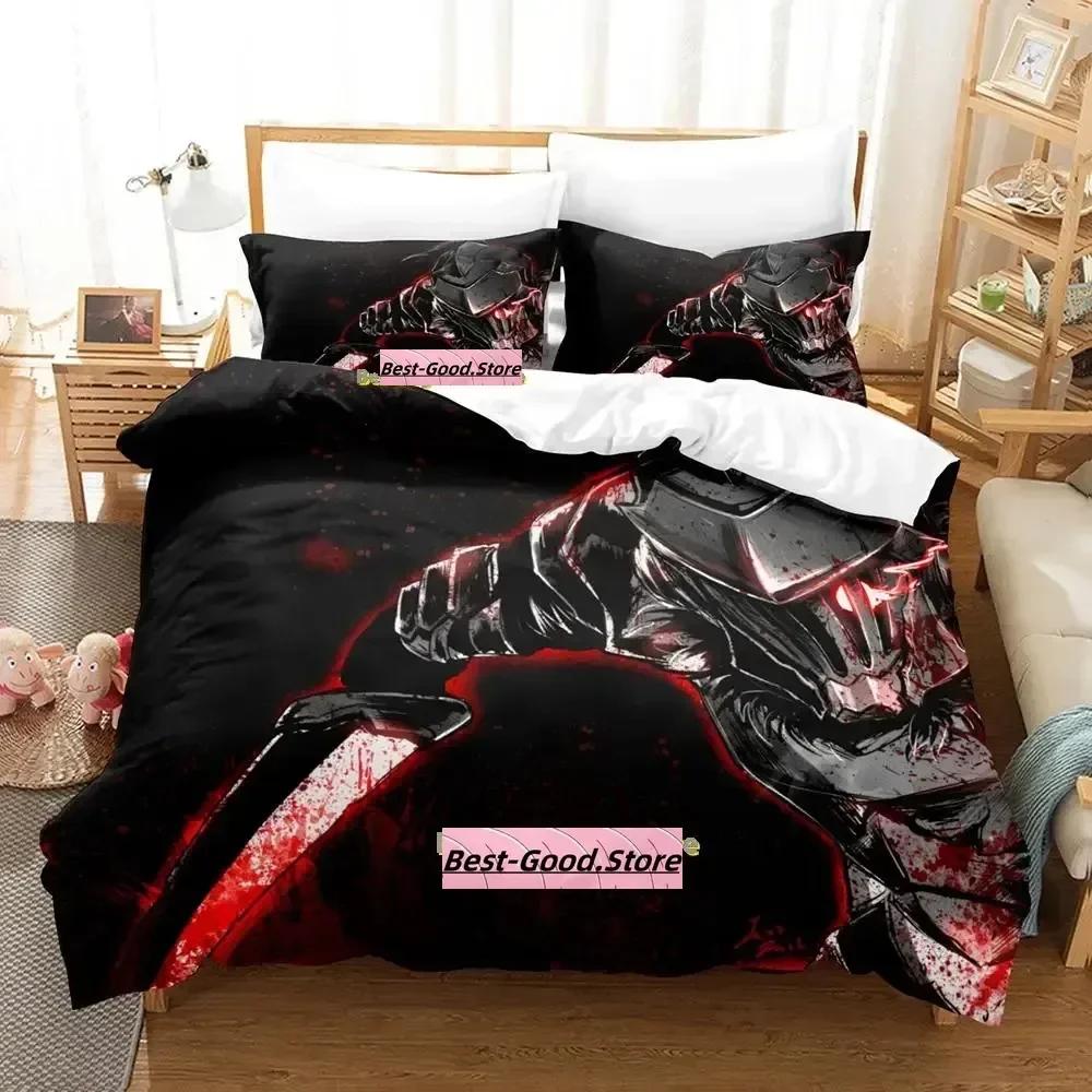 New Goblin Slayer Beding Set Single Twin Printed Bed Linen Set With Pilowcase Bed Soft Duvet Cover Single Double Quen Super King-Sized Dimensionsd
