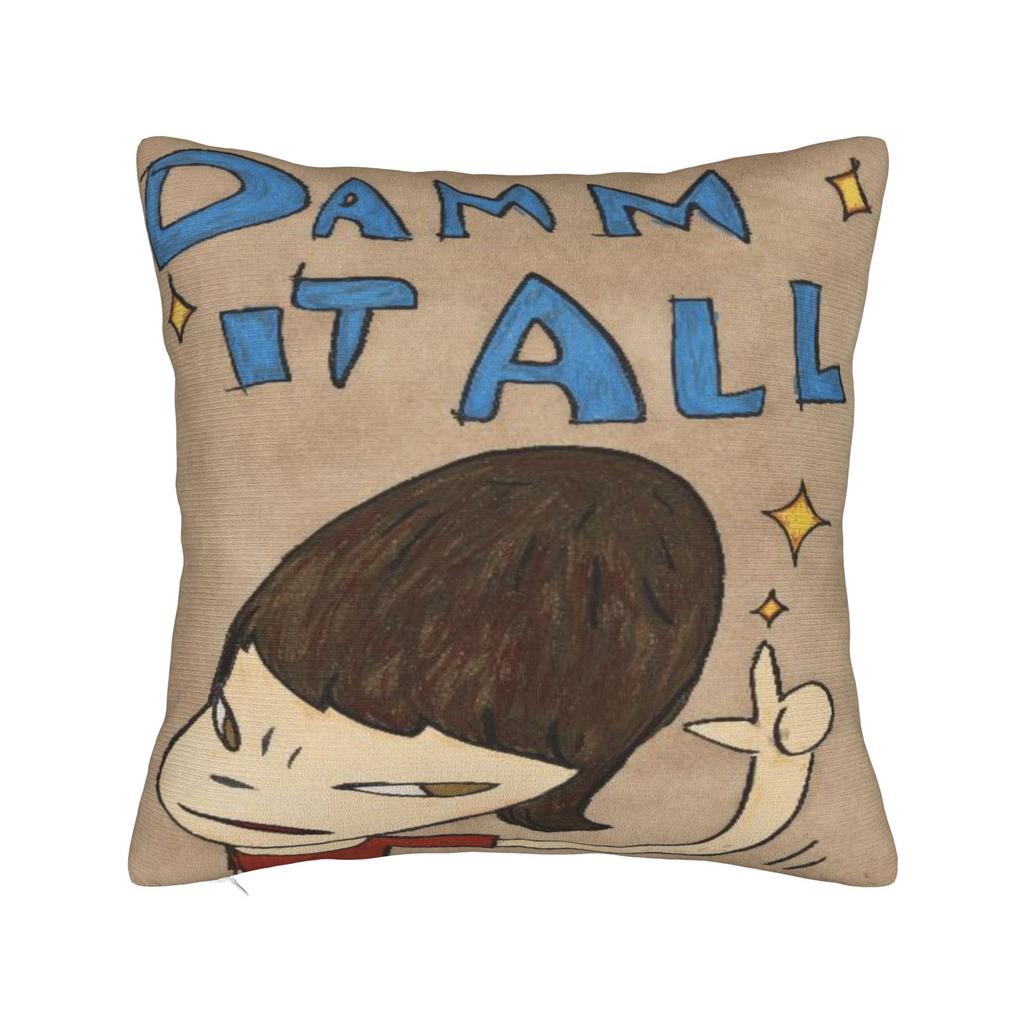 Art Yoshitomo Nara Printed Pillowcase Cushion Cover Throw Pillow Cover Warm Bed Decoration Square Multiple Sizes