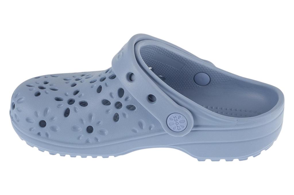 Crocs Classic Floral Cut Out Clog Kids , for Girl Blue Slides
