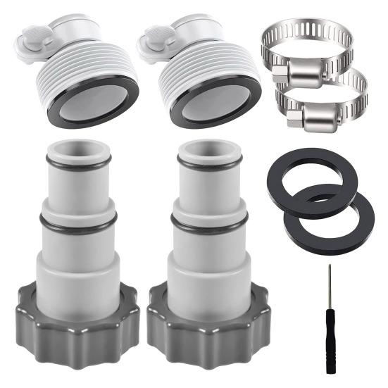 Hose Adapter Reusable Perfect Threaded Connection Pump Hose Conversion Adapter Filter Pool Hose Replacement Adapter for Intex Fit ARU