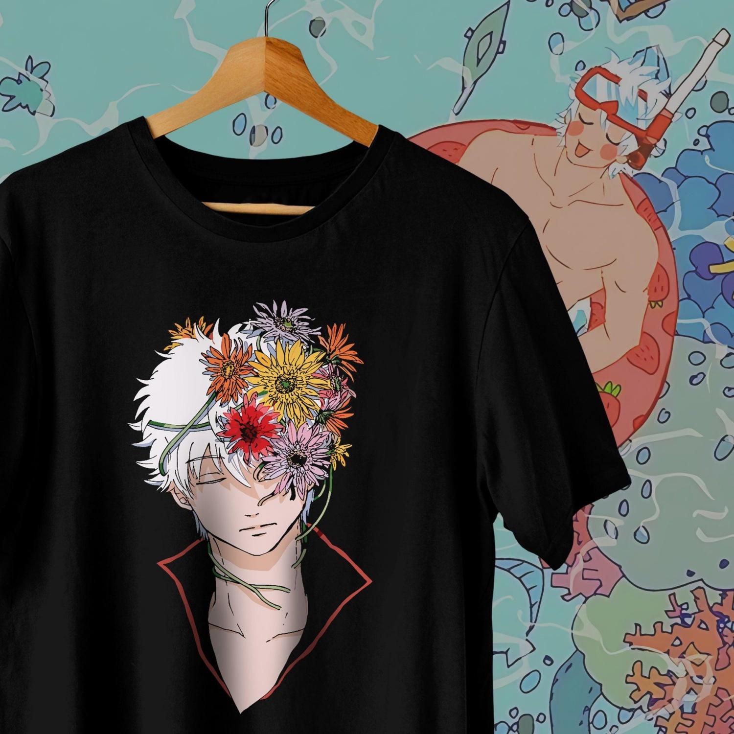 

Gintama X Hells Paradise Anime Oversized T-shirt Men Women Streetwear Short Sleeve Streetwear Harajuku Y2k Female Male Clothing XXXXXL