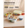 CAMUZ High Borosilicate Glas Brotdose mit Besteck