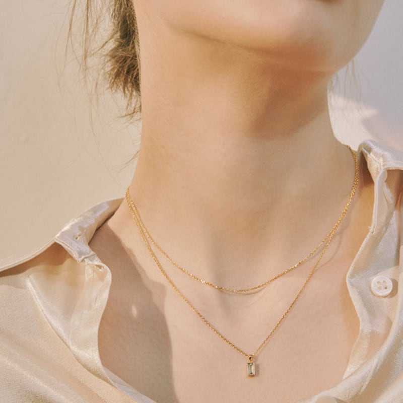 Hei BAGUETTE LAYERED NECKLACE