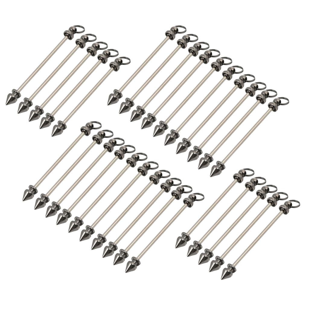 Set of 30 Long Bar Pendant Findings Metal Stick Pendants for Artistic Jewelry Making Necklace Earring Craft Supplies