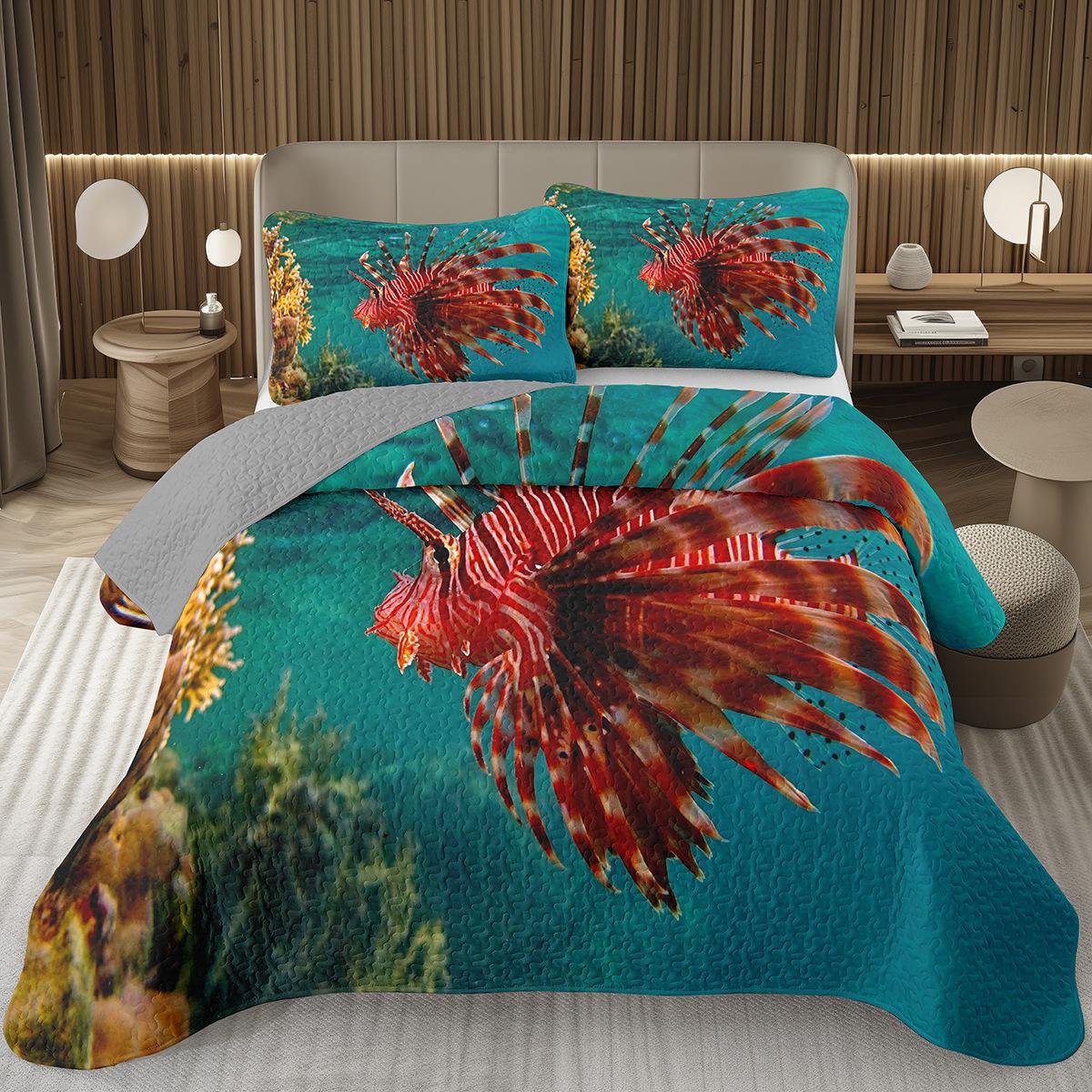 

Comforter 3D Ocean Fish Bedding Set Tropical Fish For Kids Boys Girls Room Decor Nature Underwater World Nautical Set Comforter (quilt)-EU Single(135*200cm)3pcs
