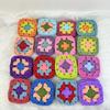 Customized DIY Handmade Crochet Multicolor Coasters Square Table Mats Creativity Clothes for Children 9cm 50pcs/lot