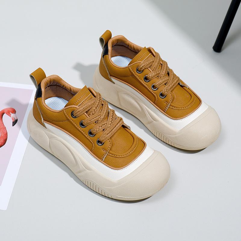 White Shoes Fashionable Spring New Platform Height Increasing Breathable Casual Shoes for Students