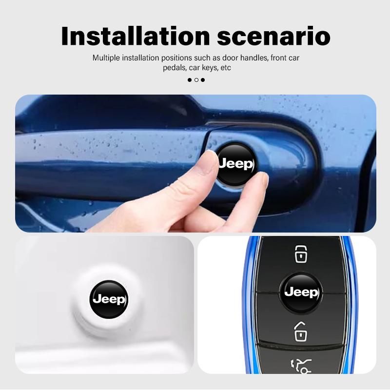 For Jeep Car Door Lock Keyhole Protective Cover Anti-blocking Stickers Cherokee Wrangler JK Gladiator Compass Renegade Patriot AKP1