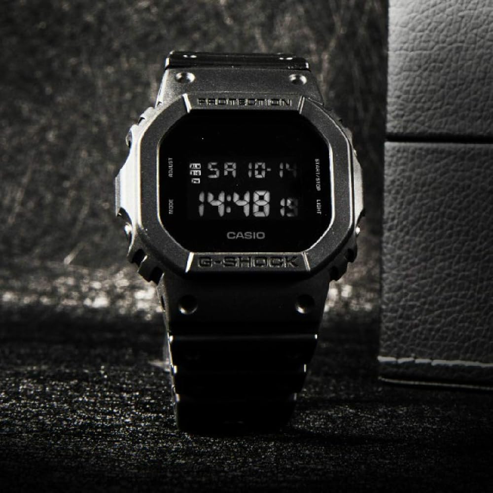 Casio G-Shock Solid Colors Unisex Watch DW-5600BB-1 Black Durable Waterproof Design