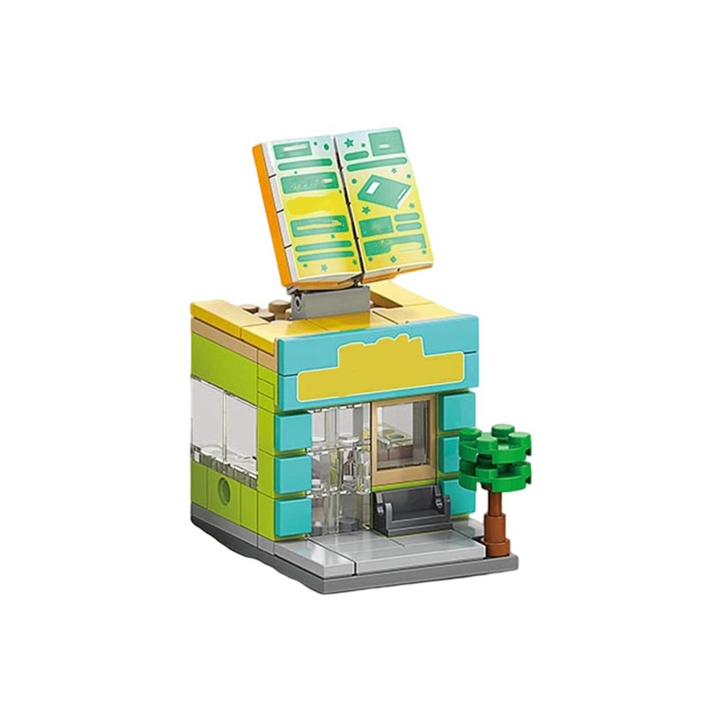 Children's Small  Street View Building , City Building Models Compatible With Puzzle Assembly, Boys' And Girls' Toys