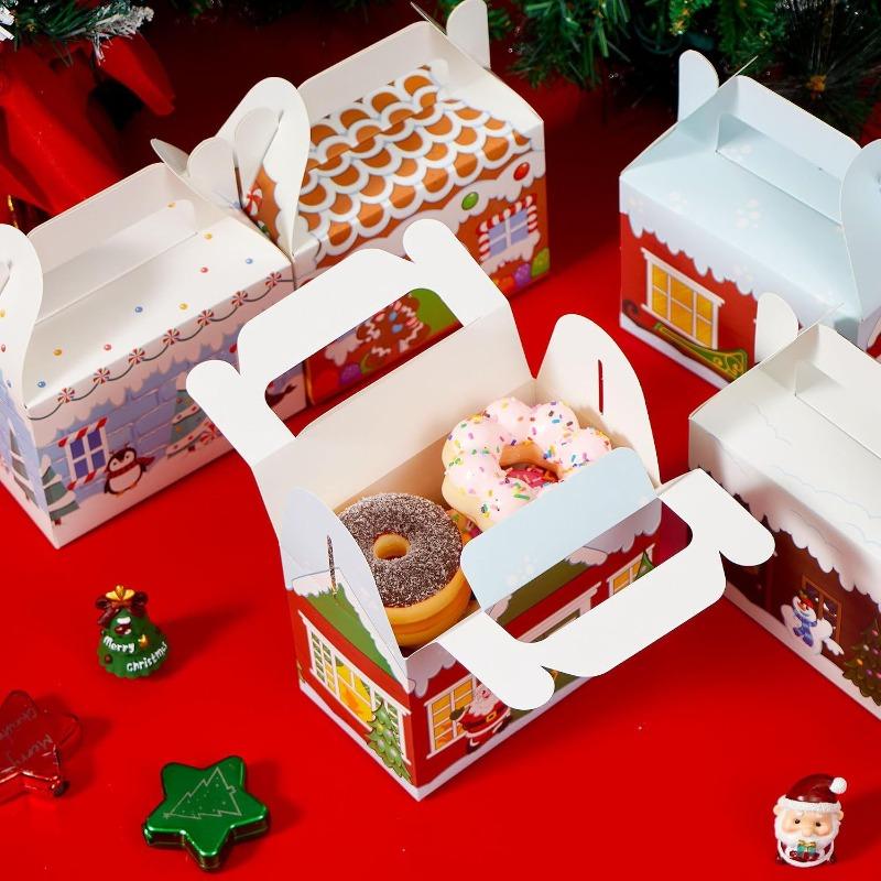 Christmas Gift Box Handheld Candy Cookies Packaging Box Christmas Holiday Party Gift Box