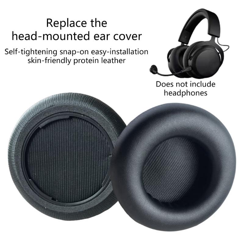 1Pair Ear Pad Replacement Protein Leather Earpads Ear Cushions Sponges Cover Earmuffs For MMX200 MMX100 MMX150 Headphones