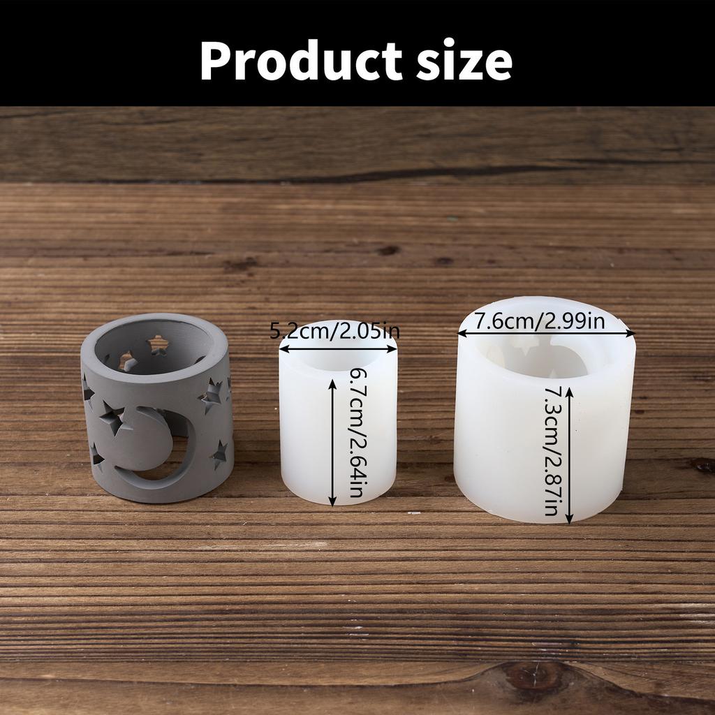 Candle Cover Ornament Silicone Molds Tea Light Moulds Candle Holder Moulds Silicone Resin Crafting Tool for Hand-Making