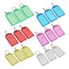50Pcs Key Tags Bright Colors Plastic Waterproof Writable Hotel Key Organizer with Detachable Metal Rings Crack-resistant Key Labels Hotel Office Key