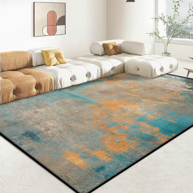 Simple Abstract Style Carpet for Live Room Soft Non-slip Bedroom Decoration Rug Big Size Foldable Dressing Table Mat Easy Clean