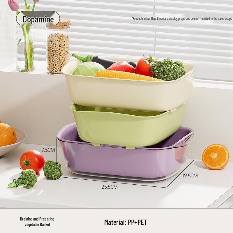 Pin Huan 3-Piece Kitchen Drain Basket & Basin Set