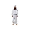 Unisex Oversized Sada Mikin s Kapucí s Klesajícími Rameny, Žebrovaným Spodním Lemem a Elastickým Pasem