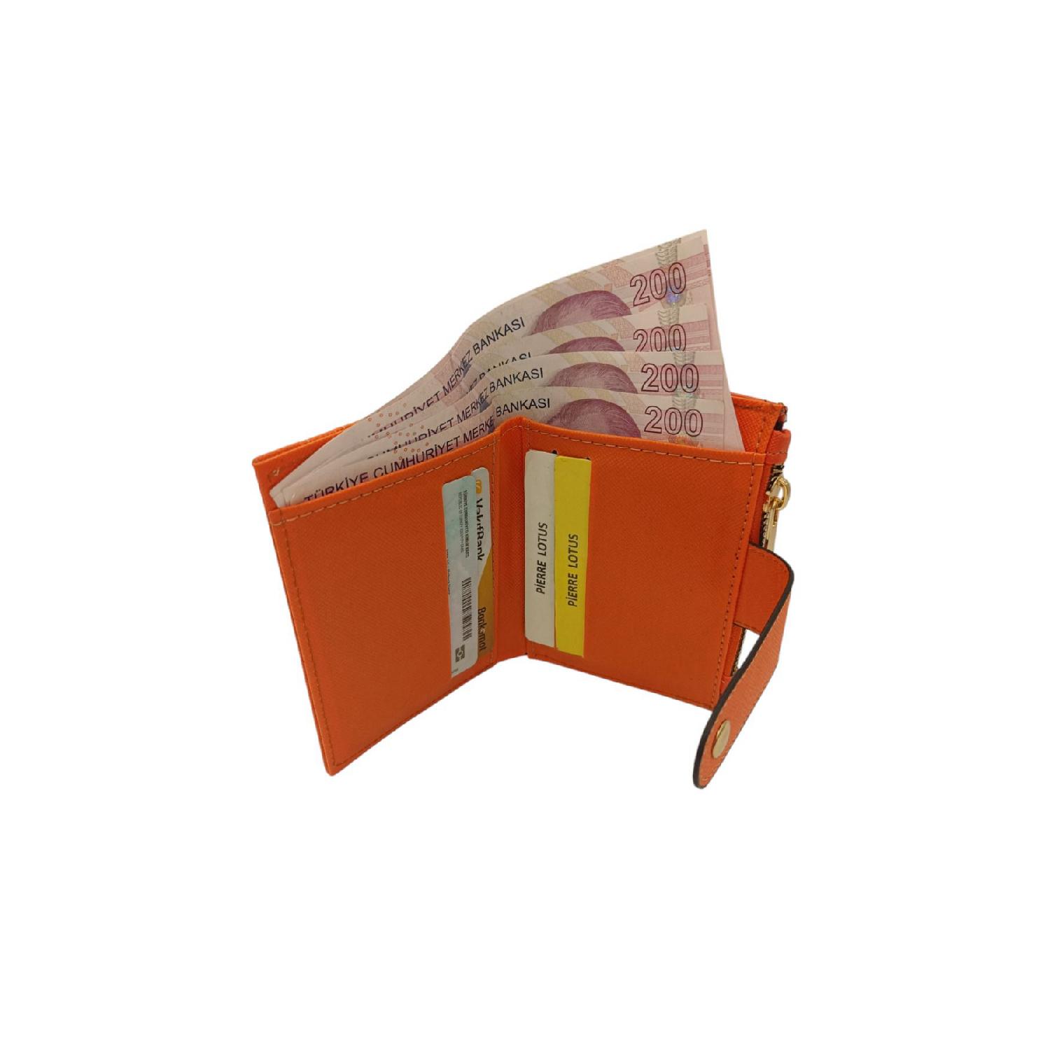 

Orange Card Holder With Coin Compartment And Paper Money Compartment Plc1104 M оранжевый