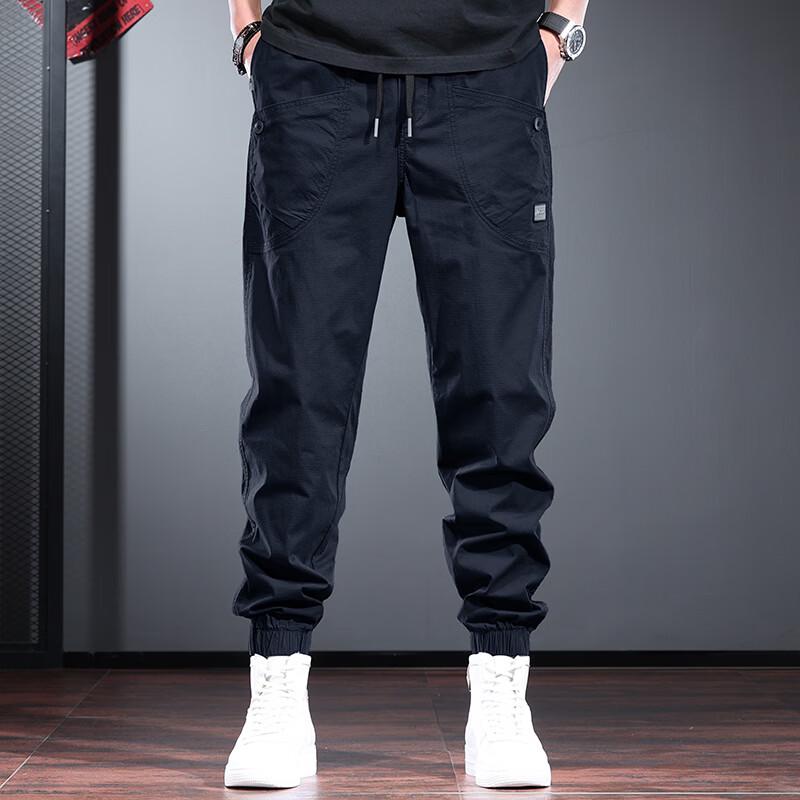 Jie Lei Nuo Men's Loose-Fit Casual Tapered Cargo Pants