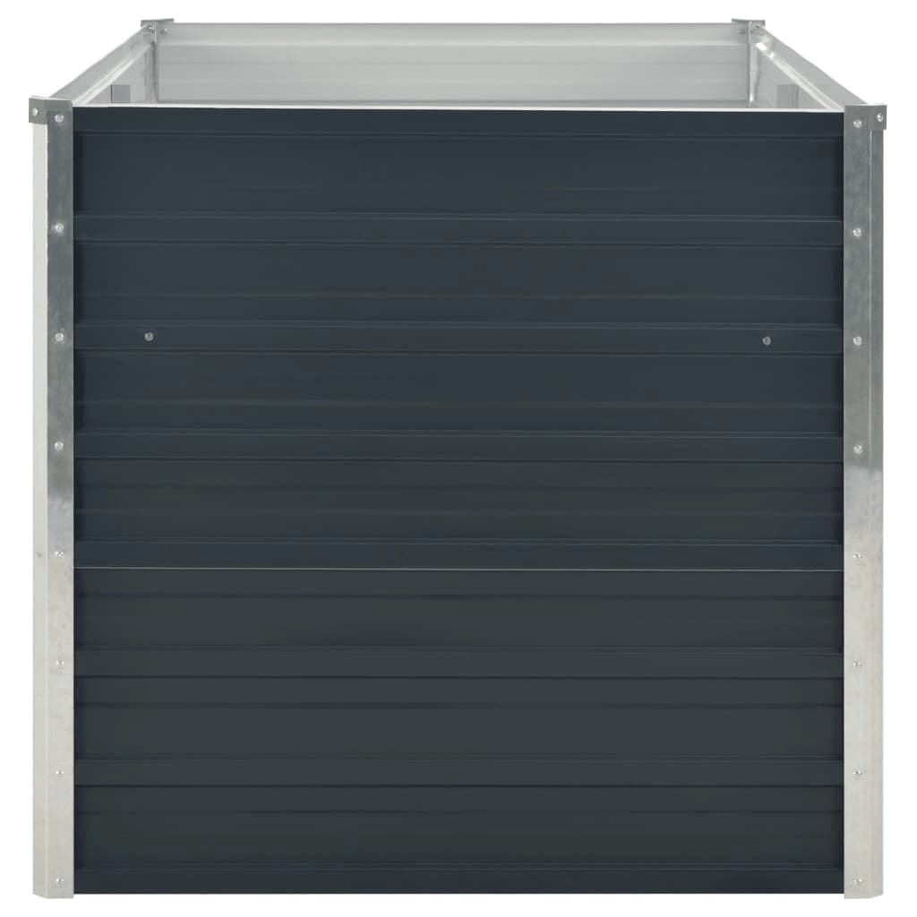 Raised Garden Bed Anthracite Grey 160 X 80 X 77 Cm Galvanized Steel