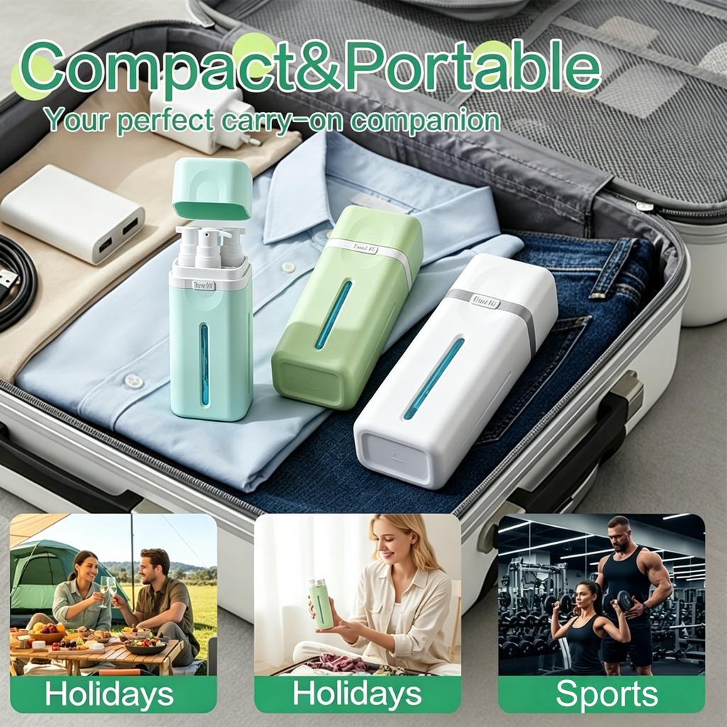 4-in-1 Travel Refillable Bottle Set, Including A Wash Kit, A Portable Tool, Suitable for Travel, Camping, and Business Trips