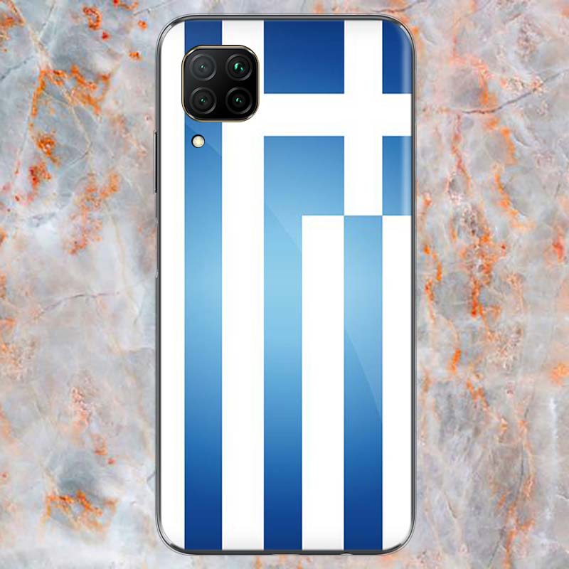 Greece Greek national flags For Huawei Mate 40 30 20 20X 10 RS P Smart 2021 2020 Z S Pro Plus Lite 2019 Phone Case Shell