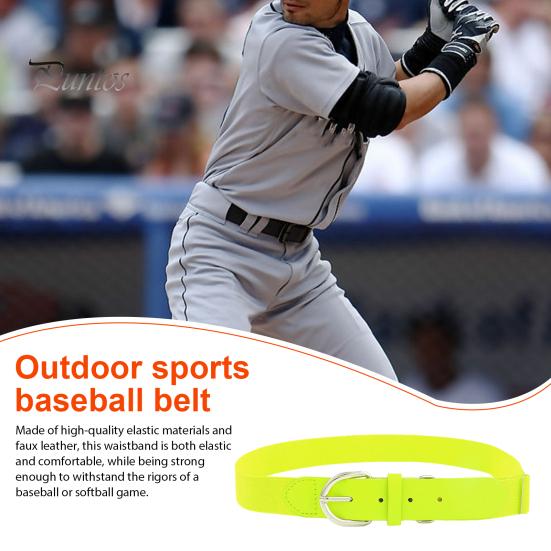 Baseball-Gürtel mit verstellbaren Löchern, elastisches Design, für Jugendliche und Erwachsene, bequemer Stretch-Gurt, Kunstledergürtel, Sport-Accessoire