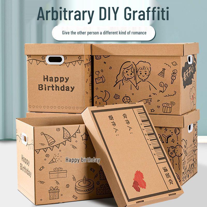 Creative Graffiti Birthday Box: Sneaker, Snack, Clothes, Book & File Organizer