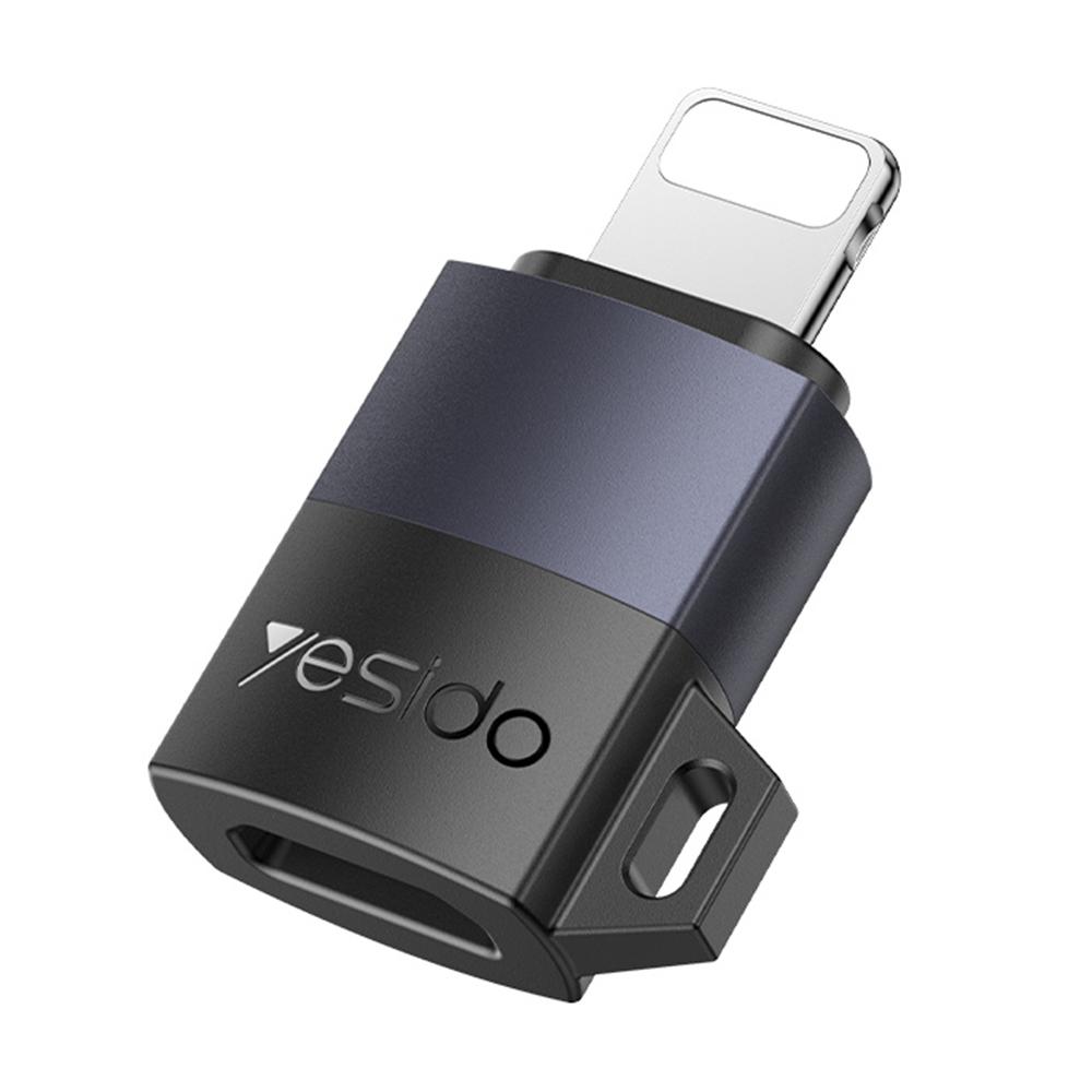 

YESIDO GS27 USB-C Female to 8Pin Male Converter PD 27W Fast Charging Data Transfer Adapter A
