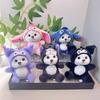 Plush Adorable Doll Keychain Featuring Stylish Stitch And Lina Bear Design In Colors Multiple