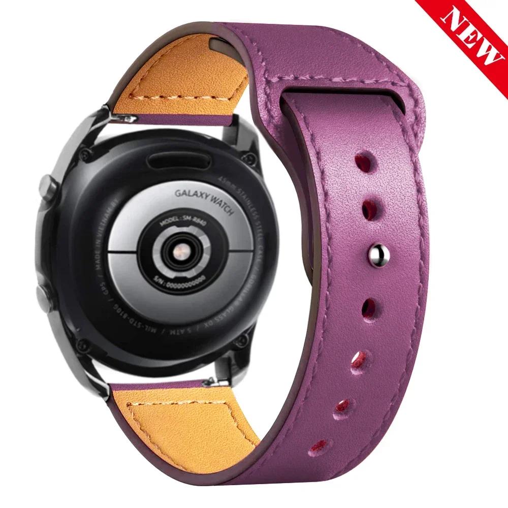 Lederarmband Für Samsung Galaxy Watch 7/6/5/pro/4/Classic/Active 2 20mm 22mm Armband Amazfit GTS/GTR 4/3/2 mini bip-lite Band