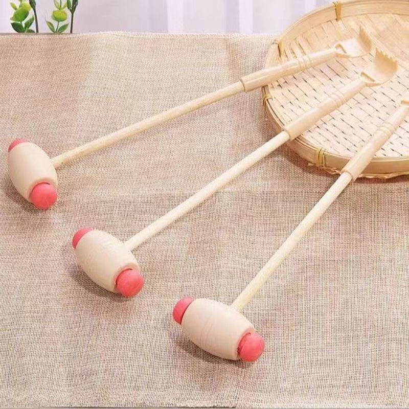 

Wooden Handle Back Scratcher & Massager for Itching Relief and Tapping Therapy