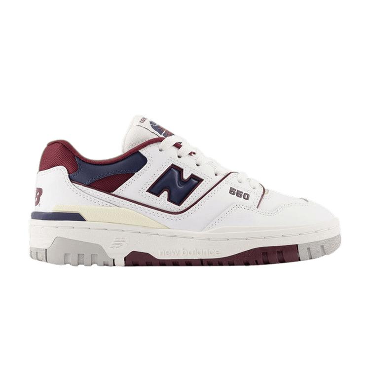 

New Balance 550 Big Kid Бордовые детские кроссовки Natural Indigo Белые GSB550CR