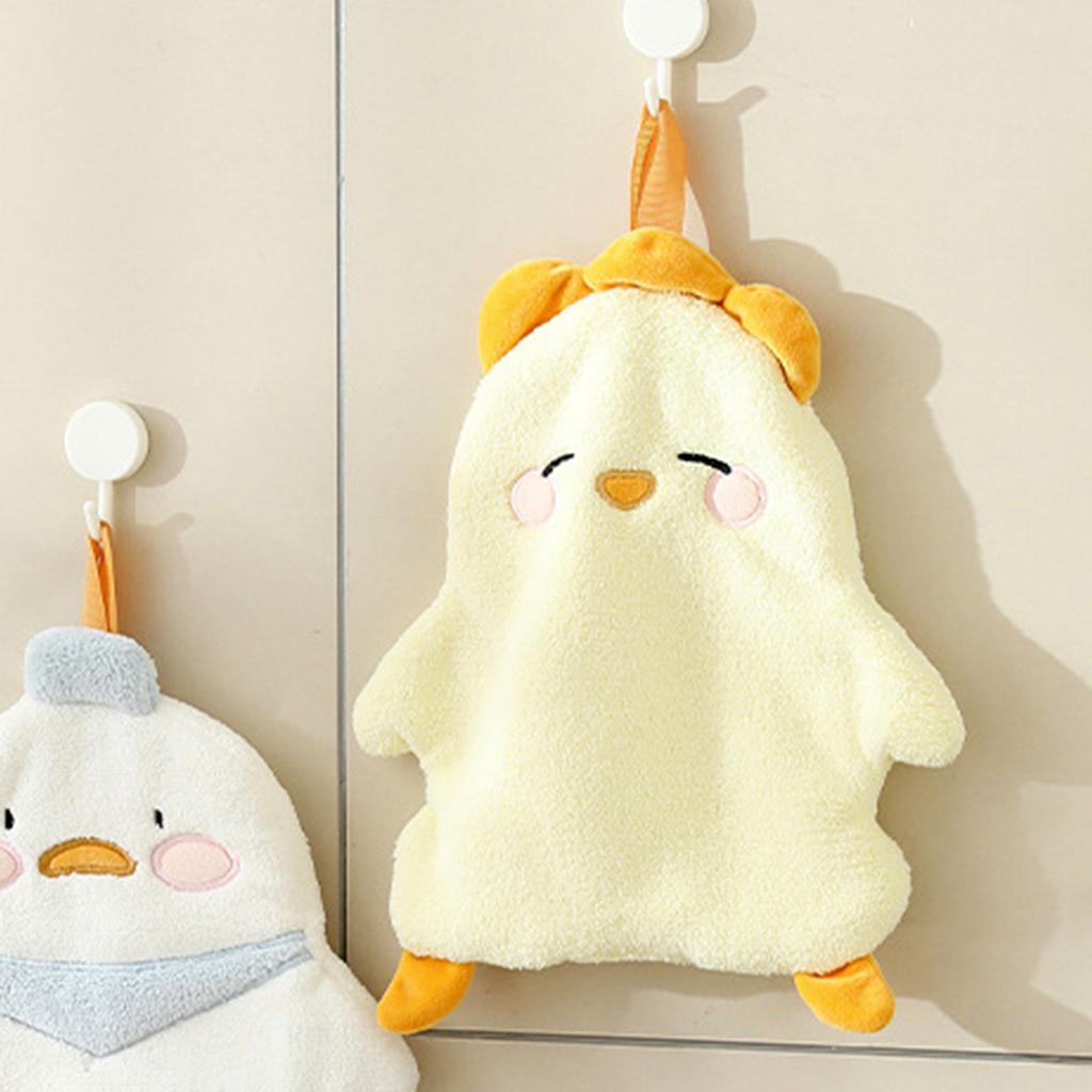 Animal Hand Towel Soft Cute Wall Mounted Dish Cloth Hand Dry Towel for Kitchen Bathroom
