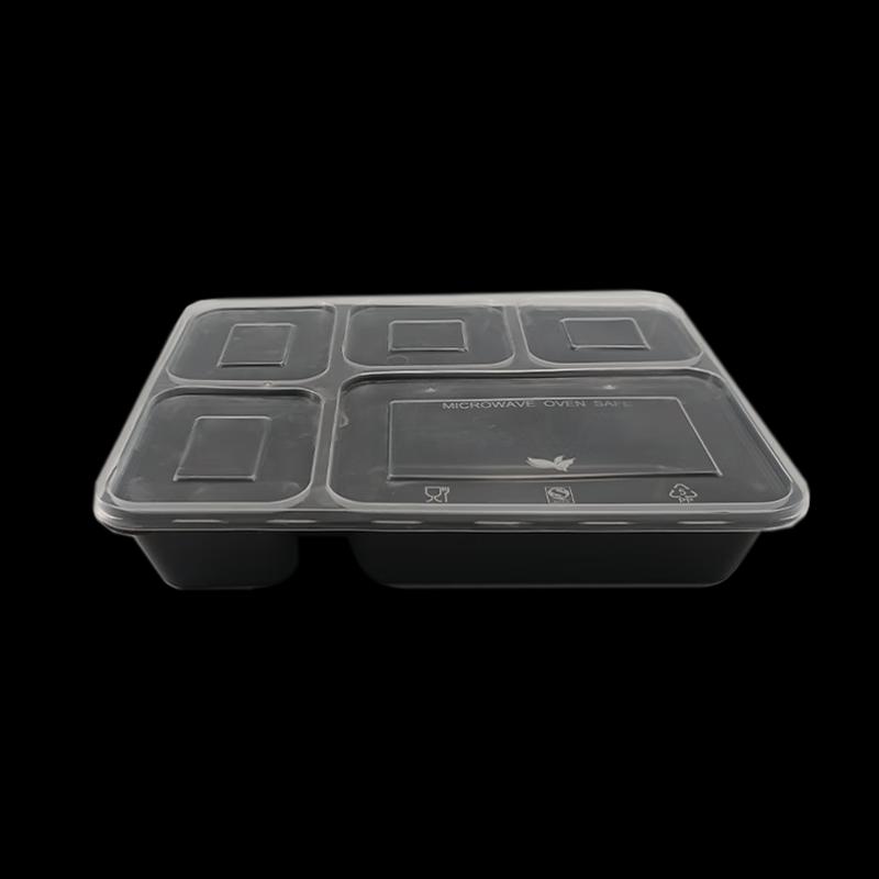 Disposable Korean Style 5-Compartment Lunch Box