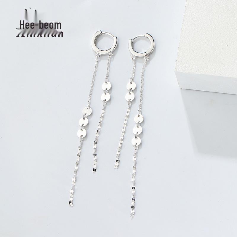 

Starry Sky Tassel Ear Cuffs: S925 Sterling Silver Sparkling Earrings S925 Silver