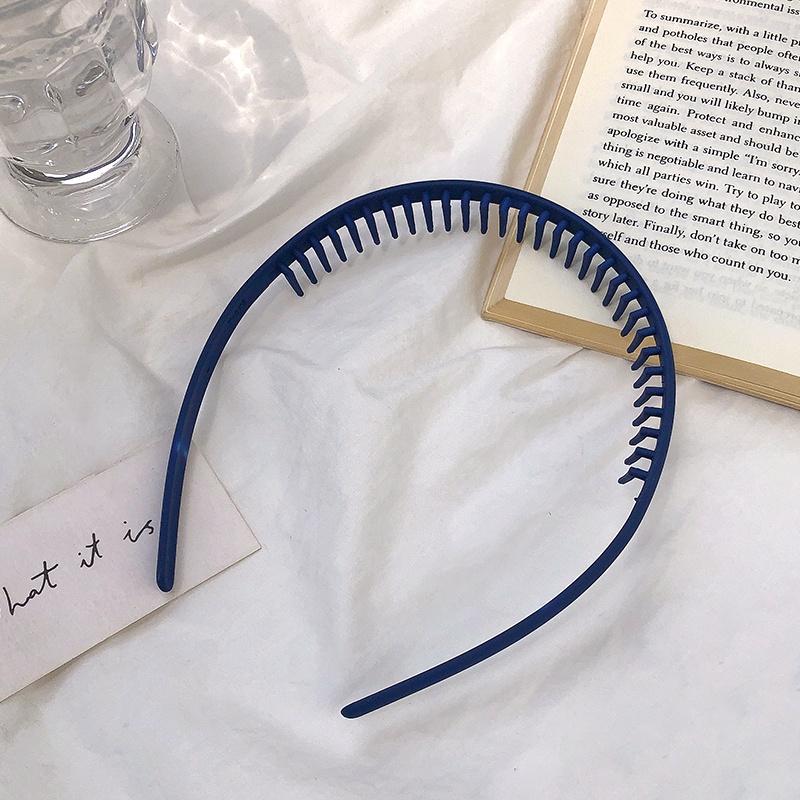 Fashion Simple Hairband Women Morandi Color Hair Comb Belt Press Hair with Teeth Non-Slip Headband Girls Hair Accessories