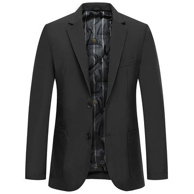 Blazer de Moda para Hombre Otoño e Invierno Relleno de Plumas Interior Cálido Traje Casual para Hombre Traje de Color Sólido para Hombre