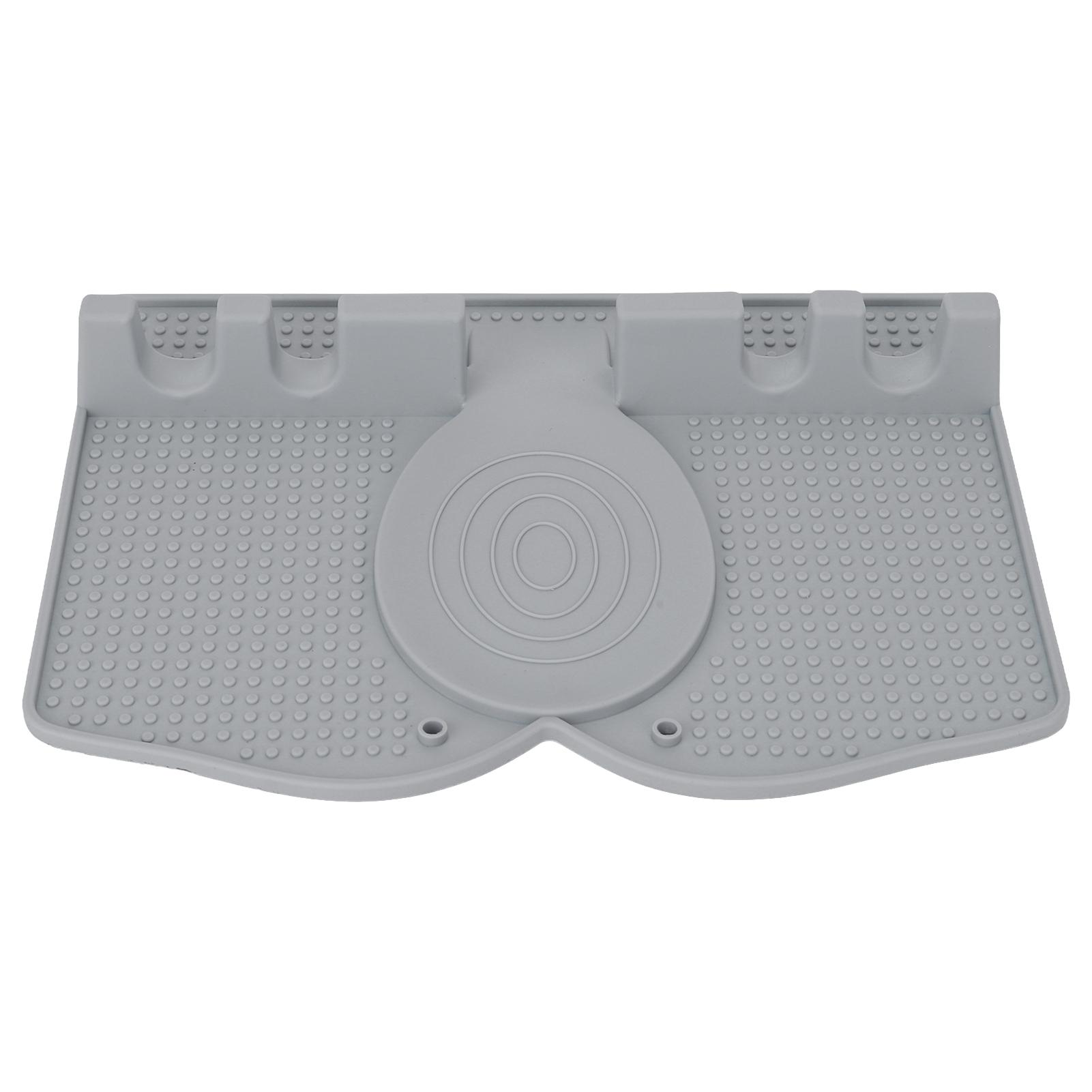 

Силиконовая подставка для кухонных принадлежностей, термостойкая, нескользящая, силиконовый держатель для кухонных принадлежностей с поддоном для капель для кухни светло-серый