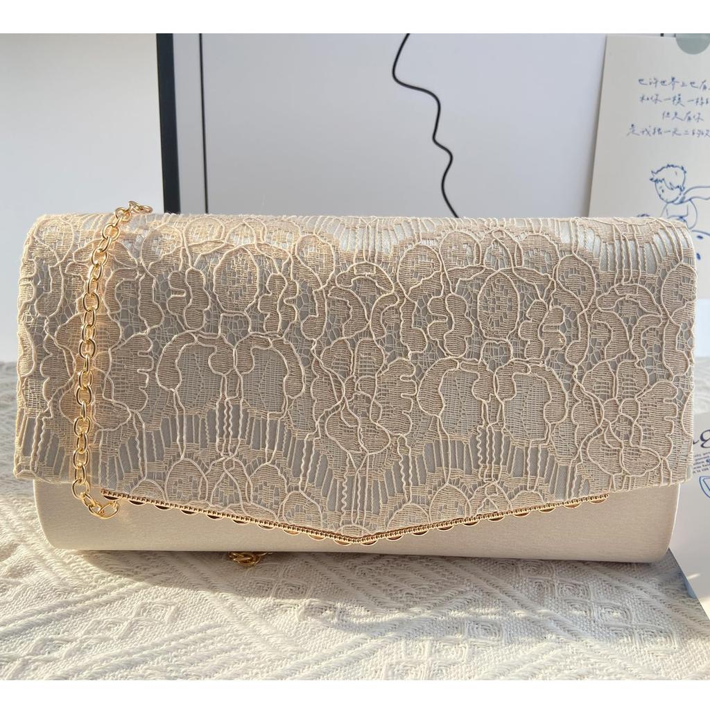 Art Hertz Wedding Bag, Wedding Bag, Party Bag, Clutch Bag, Wedding Party Bag (Champagne Gold A)