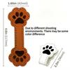 3 Stück Niedliche Hunde Pfote PU Leder Magnetische Lesezeichen – Weiß, Braun & Tan PU Leder mit Geprägtem Pfoten Design, Perfekt für Buchliebhaber