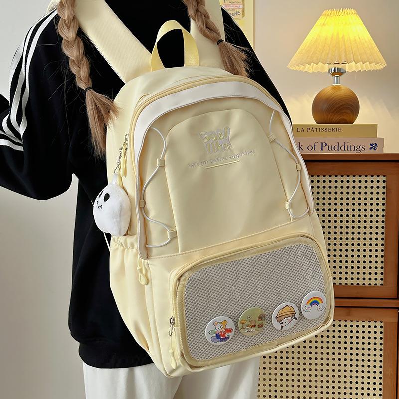 Schoolbag Two-dimensional Japanese Women's Backpack Sweet Harajuku Ins Women's Shoulder Pain Bag Large Capacity Junior High School Student Schoolbag
