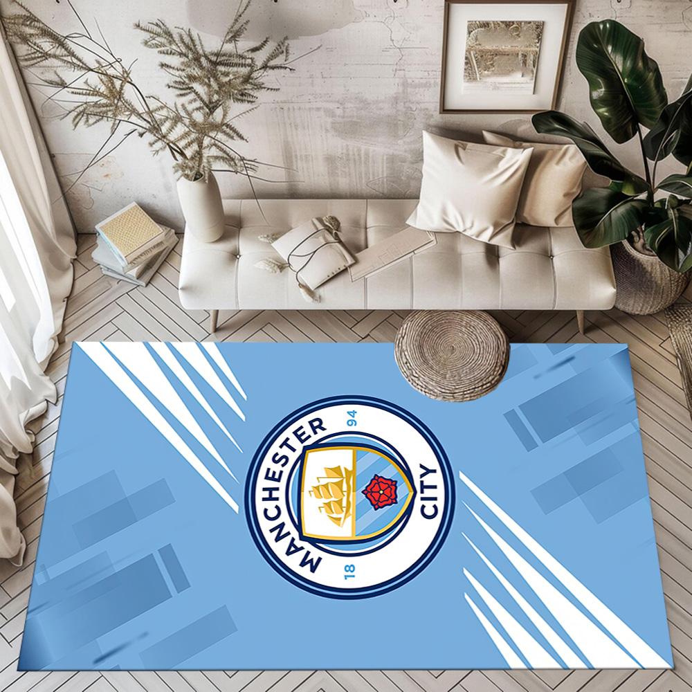 Love Manchester City Fc Square rugs are a great choice for living rooms, bedrooms, home décor, and as gifts.