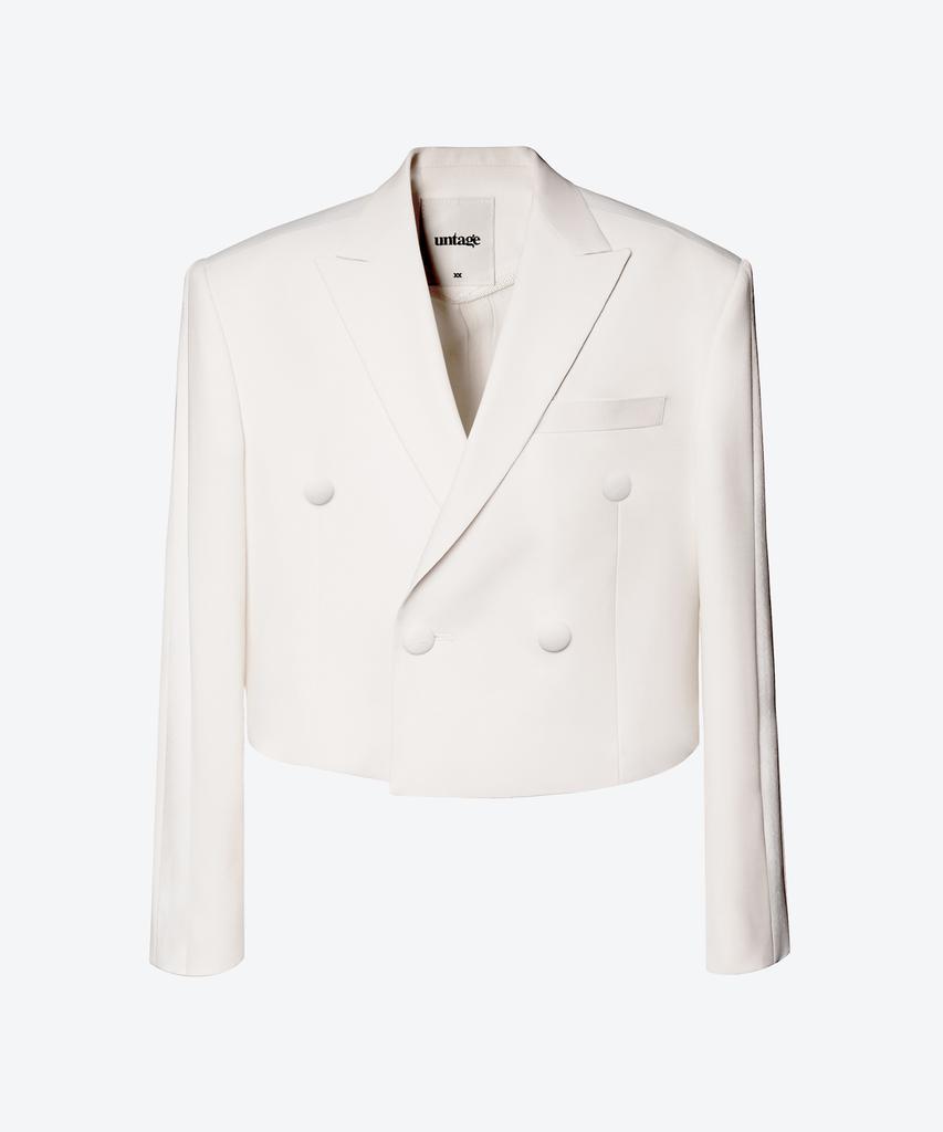 Untage Wool Tuxedo Crop Jacket[White(Unisex)]_Uth-Fb10