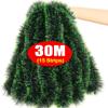 Christmas Tinsel Ribbons Green Cane Ribbon Garland Xmas Tree Hanging Pendent Wreath Ornaments New Year Party Home Decoration
