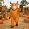 Inflatable Cow Costume for Halloween Party Photo Prop Creative Role Play Walking Outfit