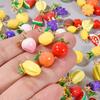 5pcs Three-Dimensional Enamel Fruit Charm Grape Peach Watermelon Alloy Oil Drop Charms For Jewelry Making Supplies DIY Earrings